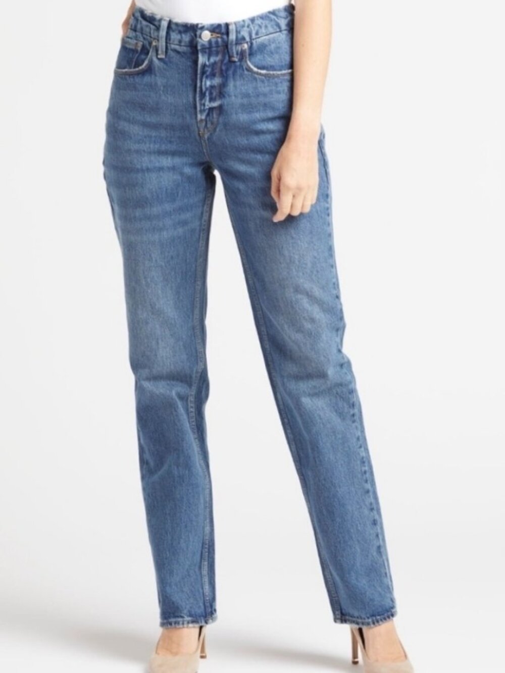 Good American Good '90s Icon Straight Leg Jeans Blue952 Size 4/27